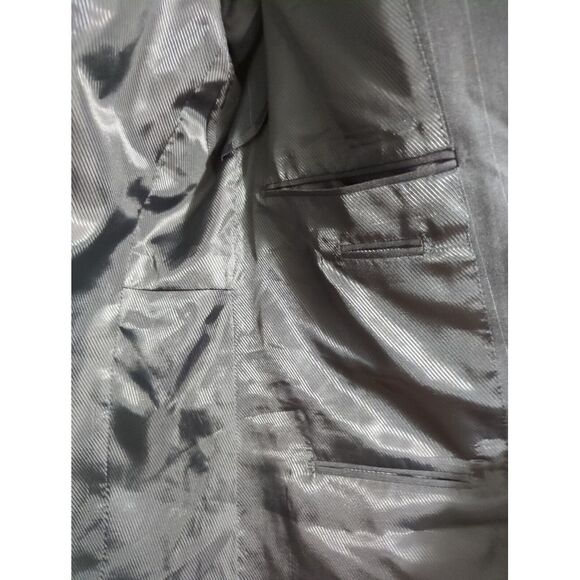 Whitcomb‎ & Shaftesbury Mens Bespoke Sport Coat Two Button Dark Gray Size 40R - Picture 4 of 10